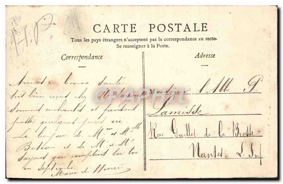 CPA Lourdes Mosaiques L'Annonciation — Verso