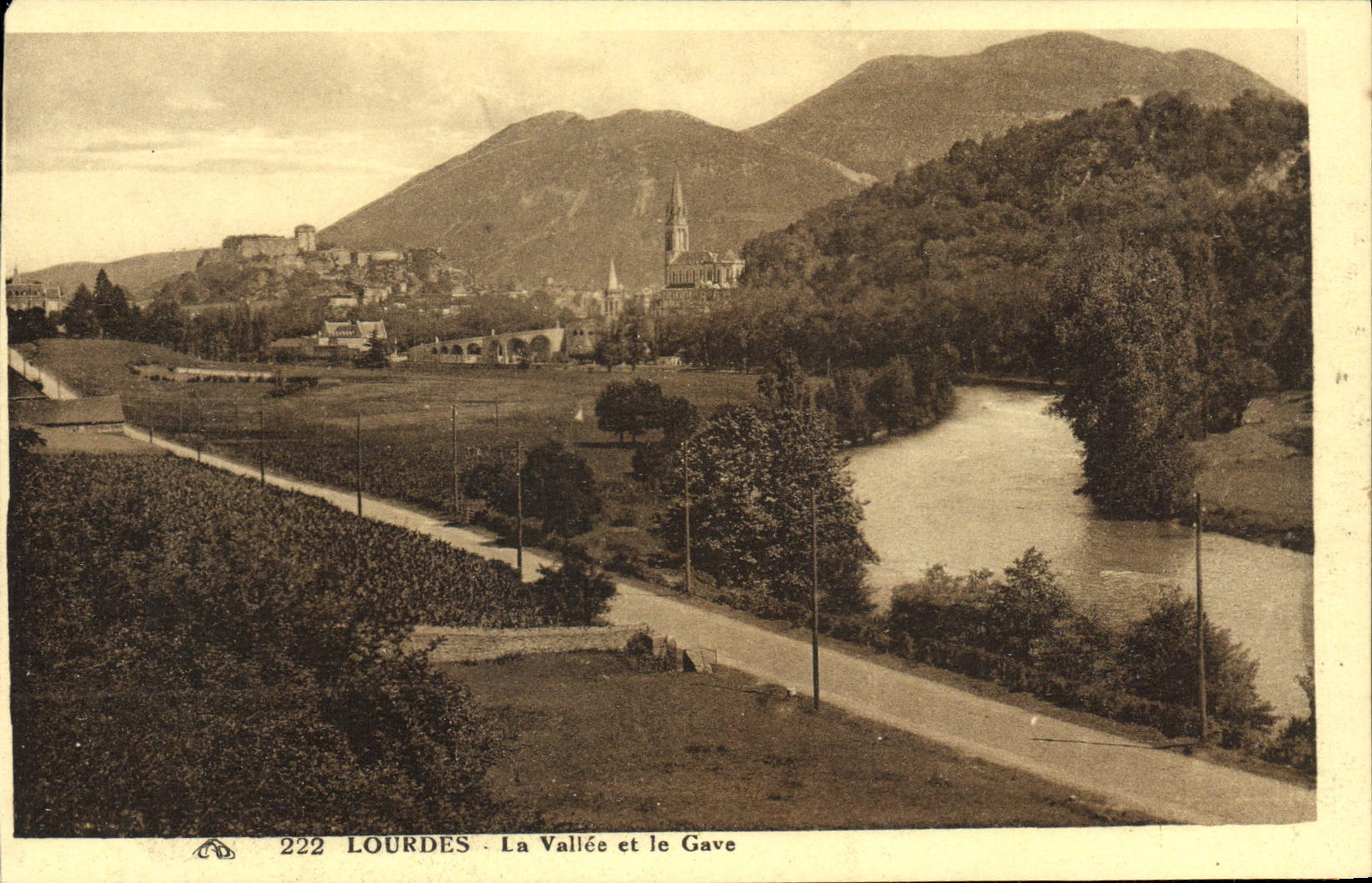 CPA Lourdes La Vallee et le Gave