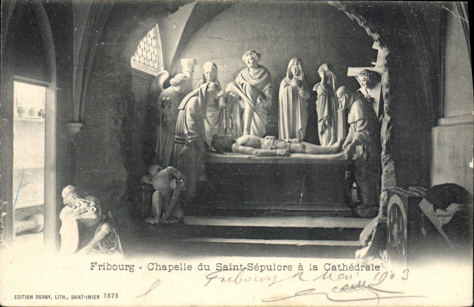 CPA Fribourg Chapelle du Saint Sepulcre a la Cathedrale