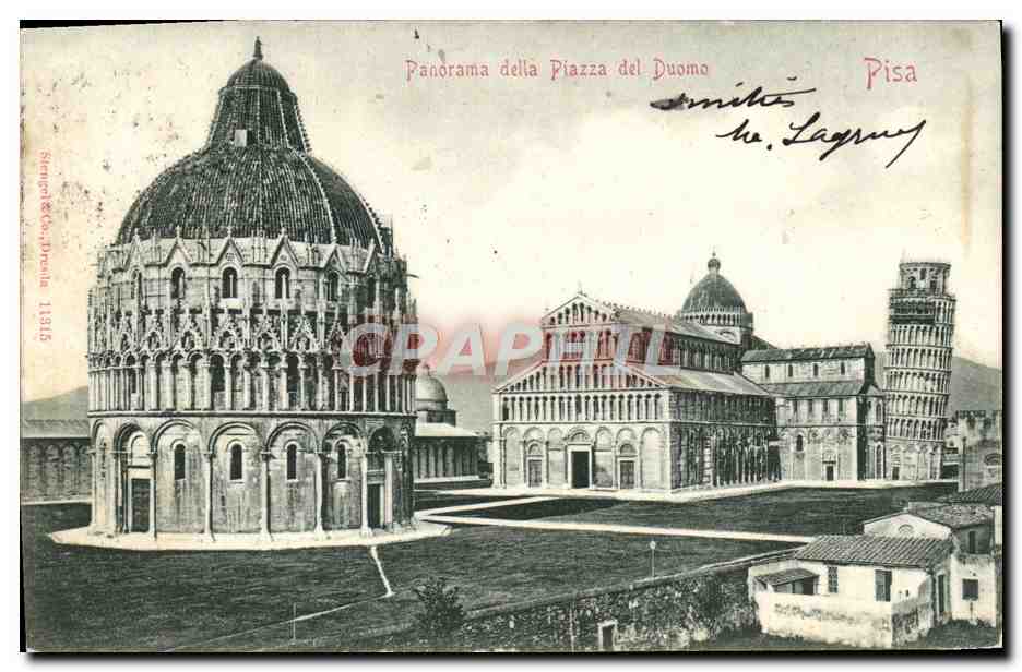 CPA Pisa Panorama Della Piazza Del Duomo