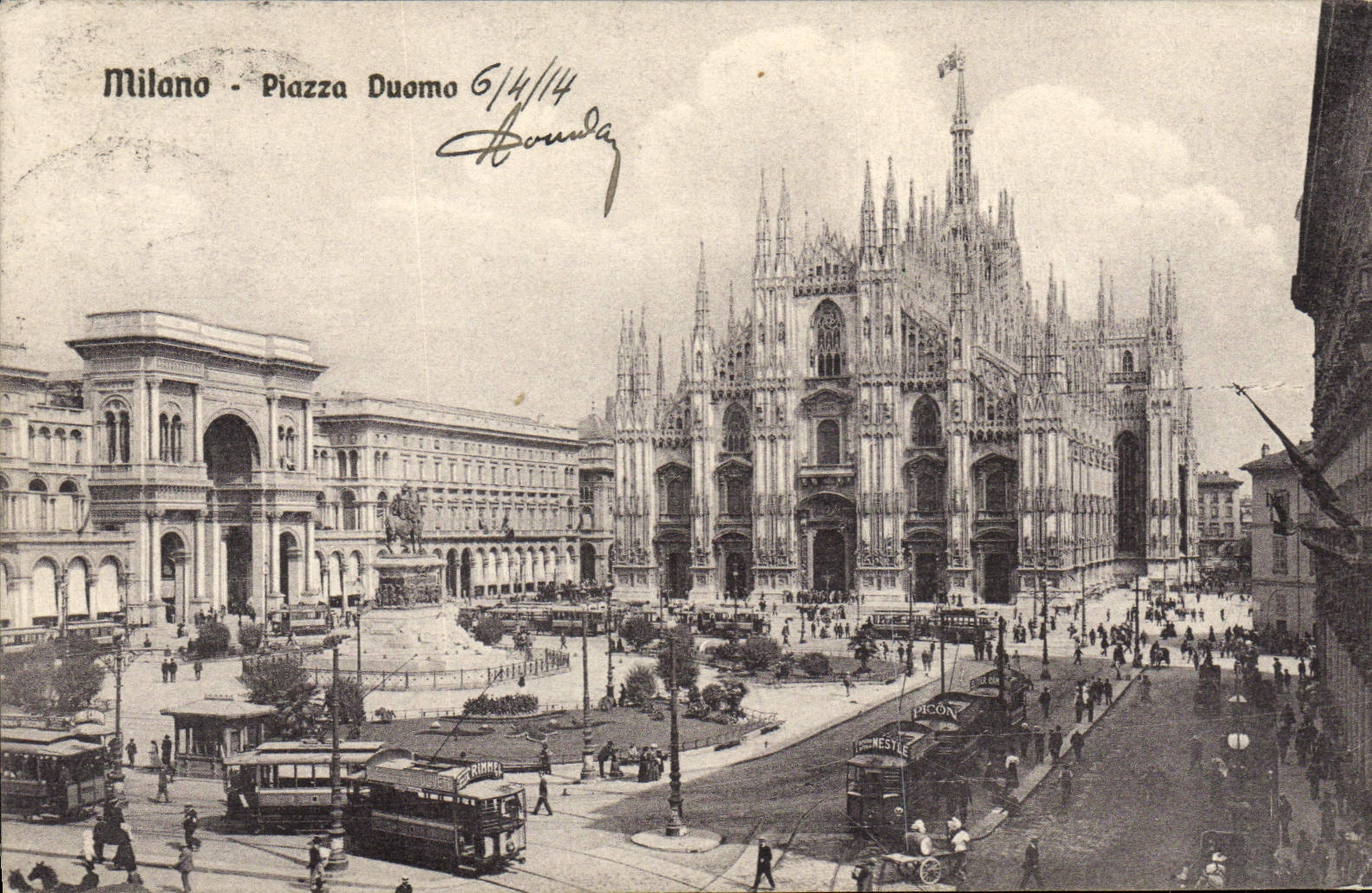 CPA Milano Piazza Duomo Tramway