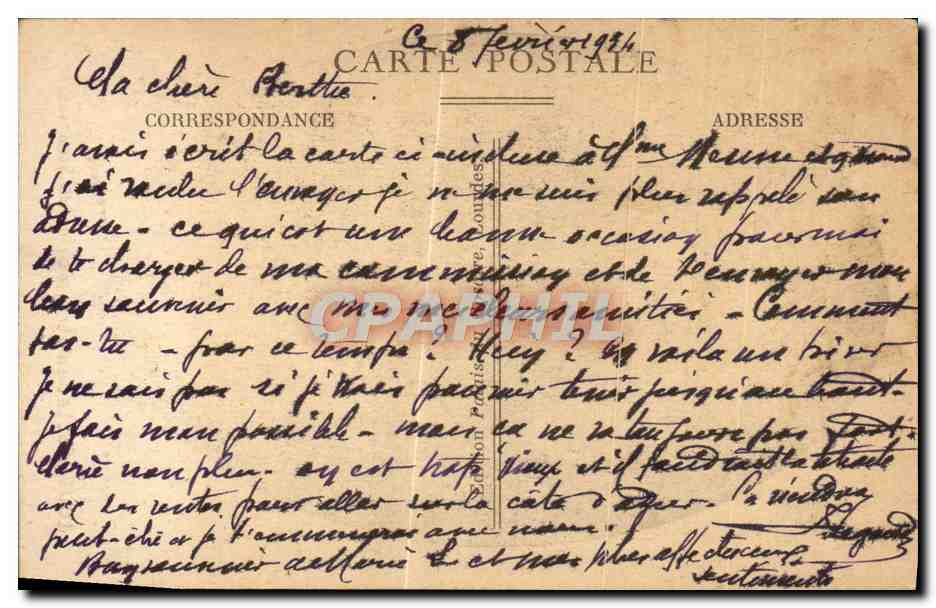 CPA Lourdes la bienheureuse Bernadette Soubirous  — Verso