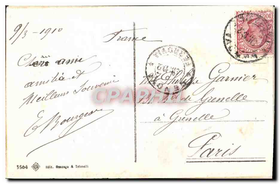 CPA Genova Villetta di Negro — Rückseite