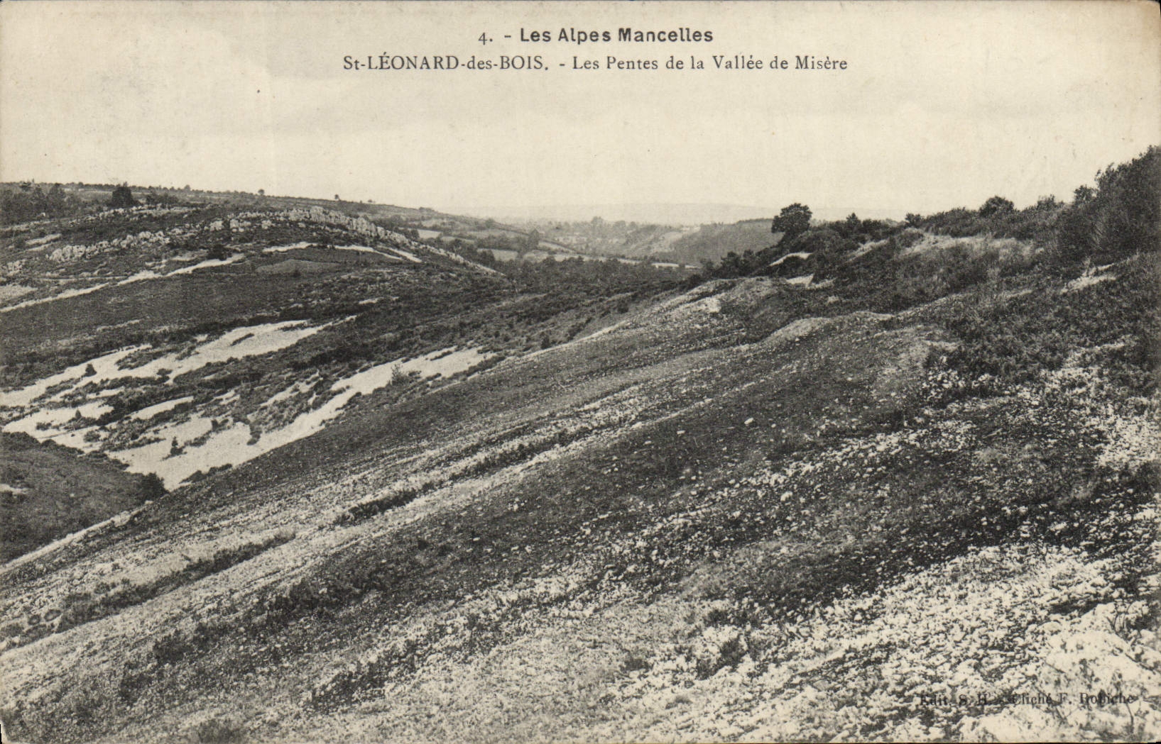 St-Léonard-des-Bois — Les Alpes Mancelles — Les Pentes de la Vallée de Misère — Édit. R. Plichon F. Robiche