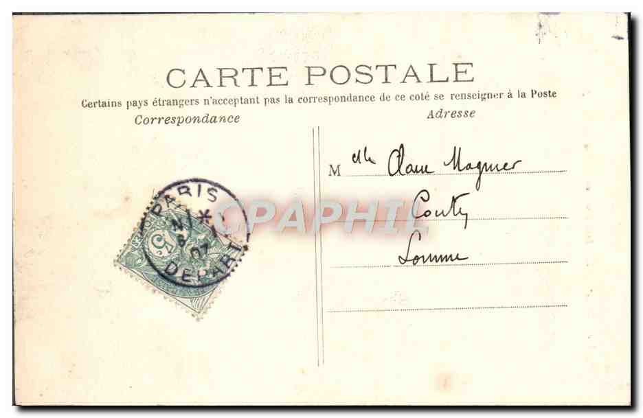 CPA Paris Eglise Notre Dame — Verso