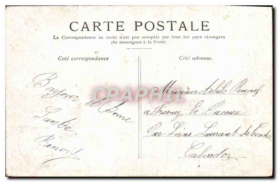 CPA Paris La Place de la Concorde — Rückseite
