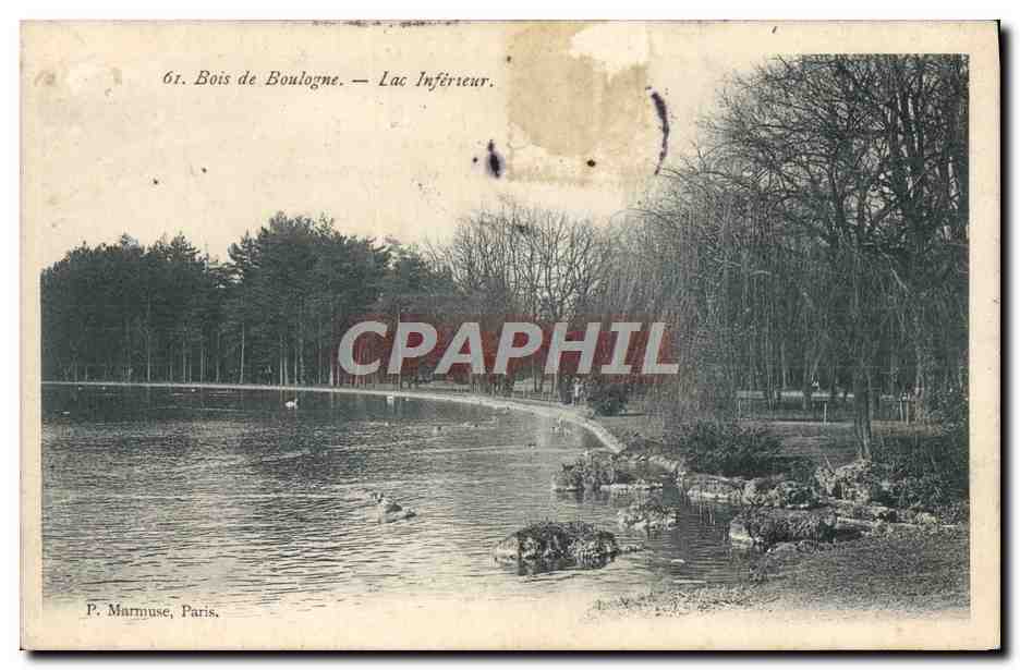 CPA Bois de Boulogne Lac inferieur 