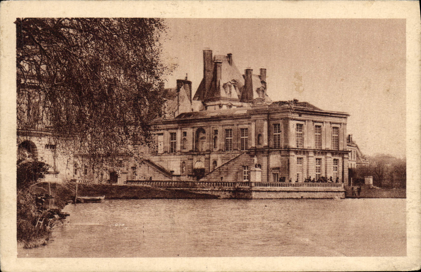 Palais de Fontainebleau — L'Étang et l'Ancien Théâtre — Édition d'Art Thibault
