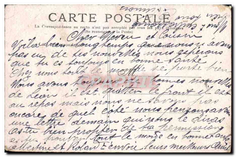 Antike Ansichtskarte Paris Place de la Bastille — Rückseite
