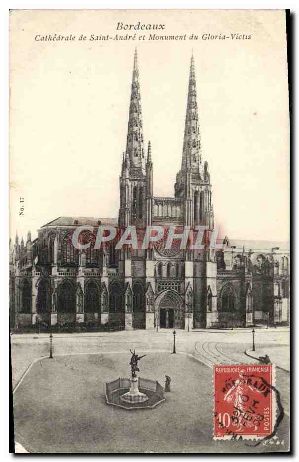 CPA Bordeaux Cathedrale de Saint Andre et Monument du Gloria Victis