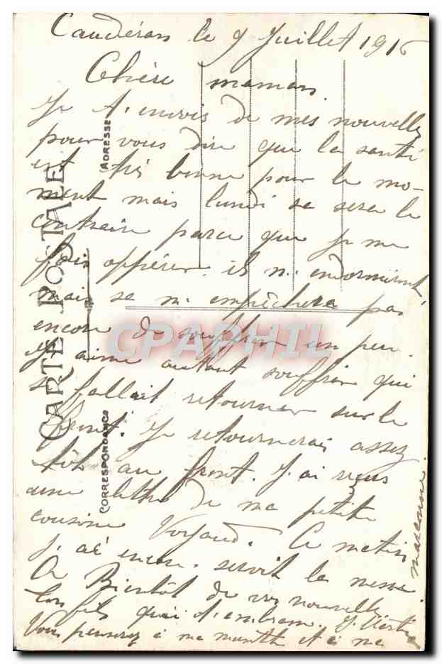 Bordeaux — Le Grand Théâtre — A.H. - 104 bis — Verso