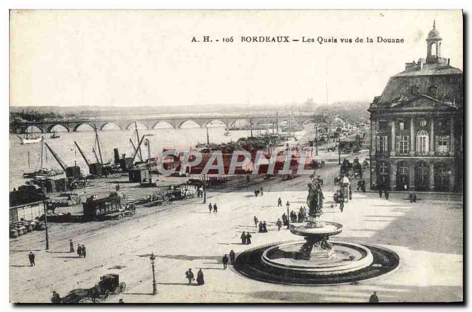 Bordeaux — Les Quais vus de la Douane — A.H. - 106