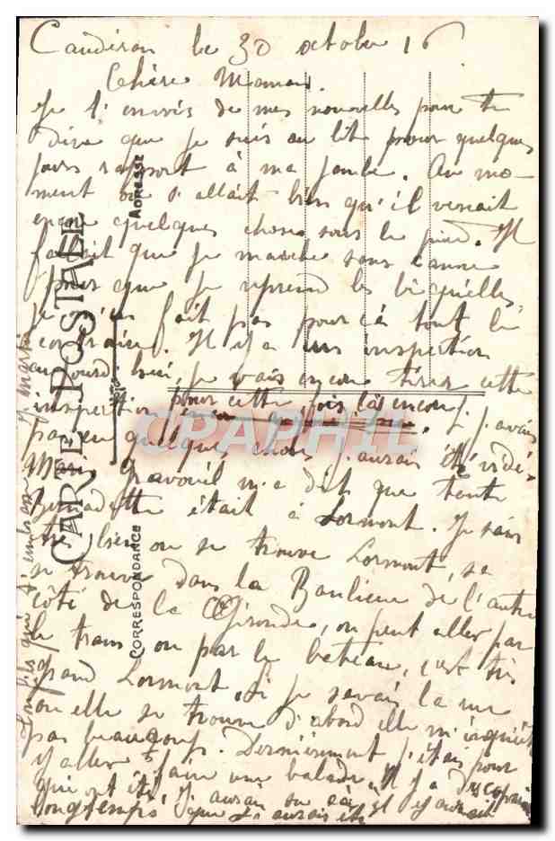 CPA Bordeaux Quais Louis XVIII Bateaux — Verso