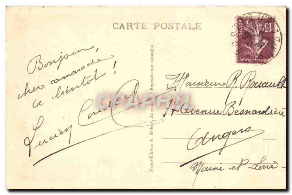 CPA Bordeaux Bateaux Peniche  — Verso