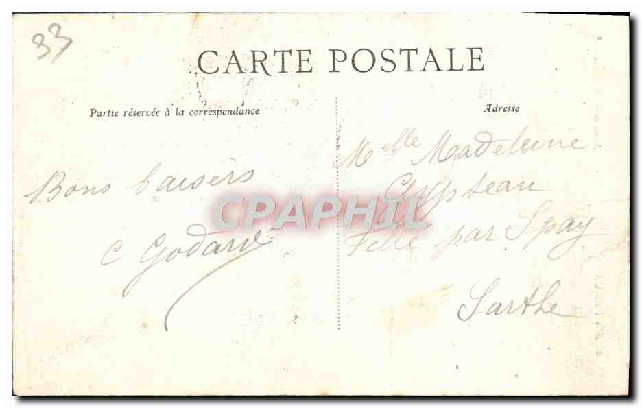 CPA Bordeaux Monument des Girondins — Verso