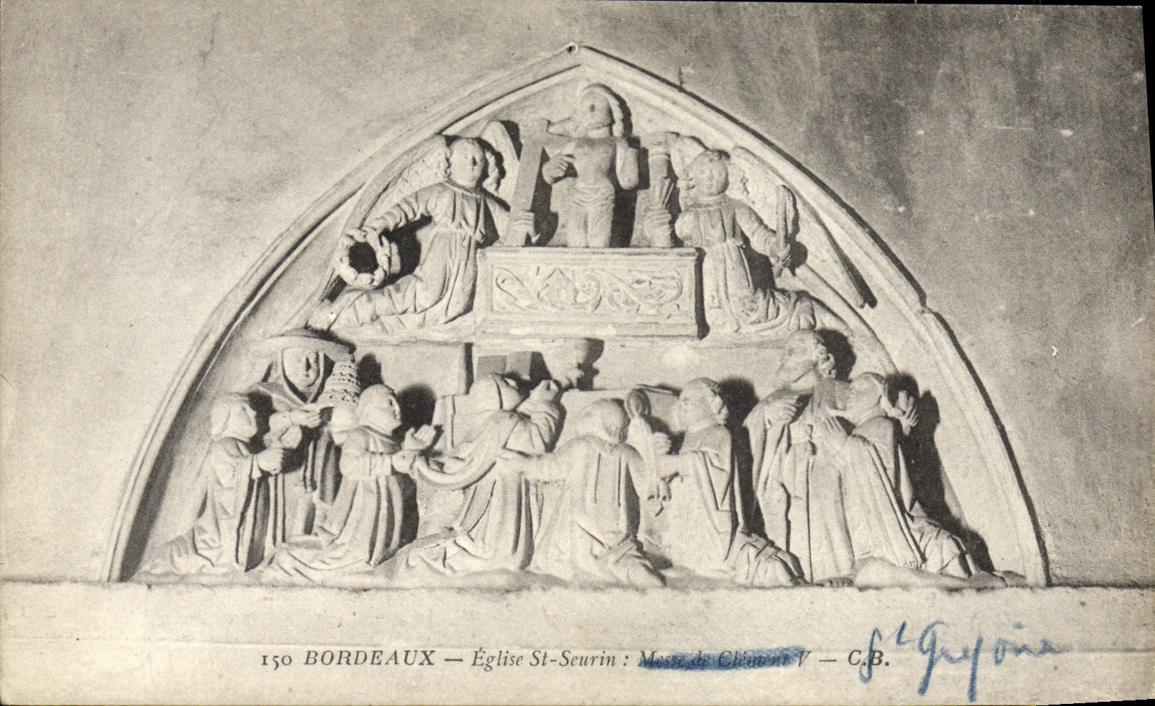 CPA Bordeaux Eglise St Seurin messe de Clement V