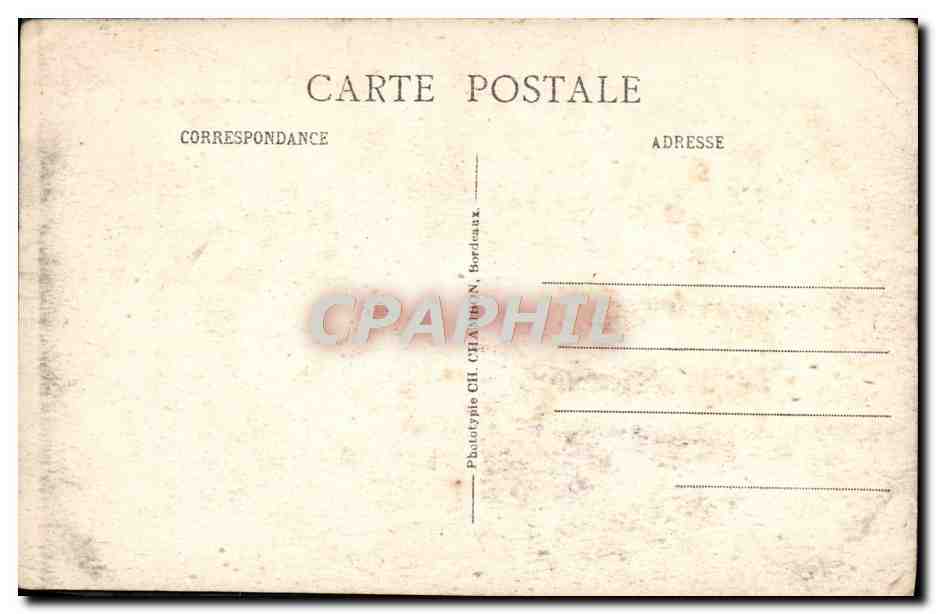 CPA Bordeaux Monument des Grondins Groupe sud — Verso