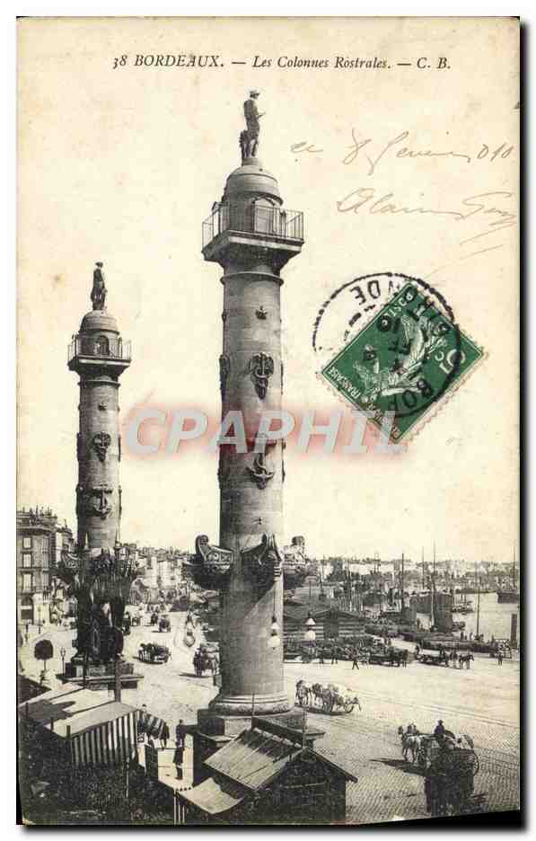 CPA Bordeaux Les Colonnes Rostrales