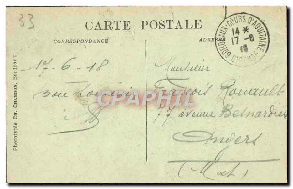 CPA Bordeaux Cathedrale Saint Andre Portail Sud — Verso