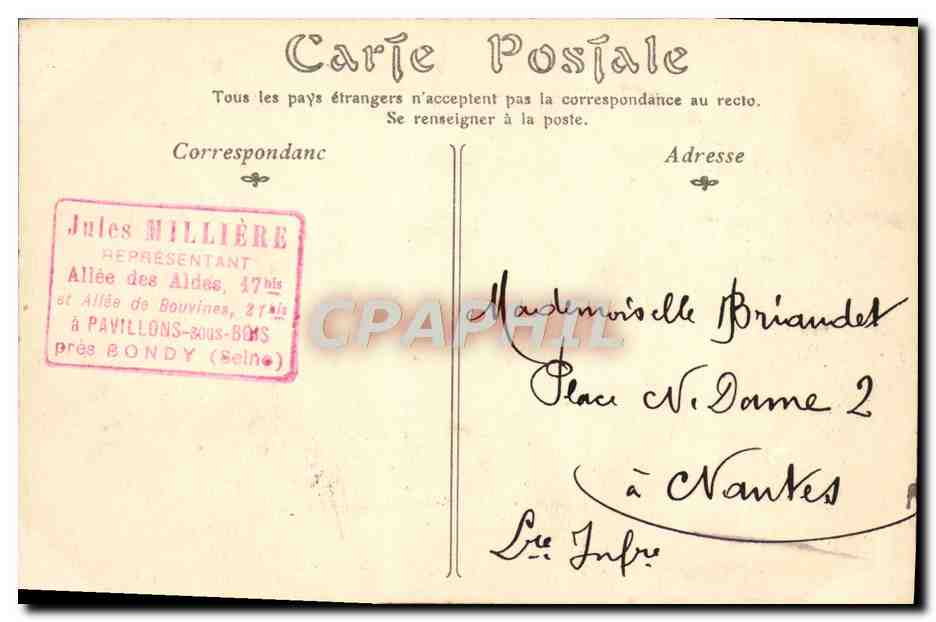 CPA Bordeaux Vue generale Prise de la Bastide Bateaux — Verso