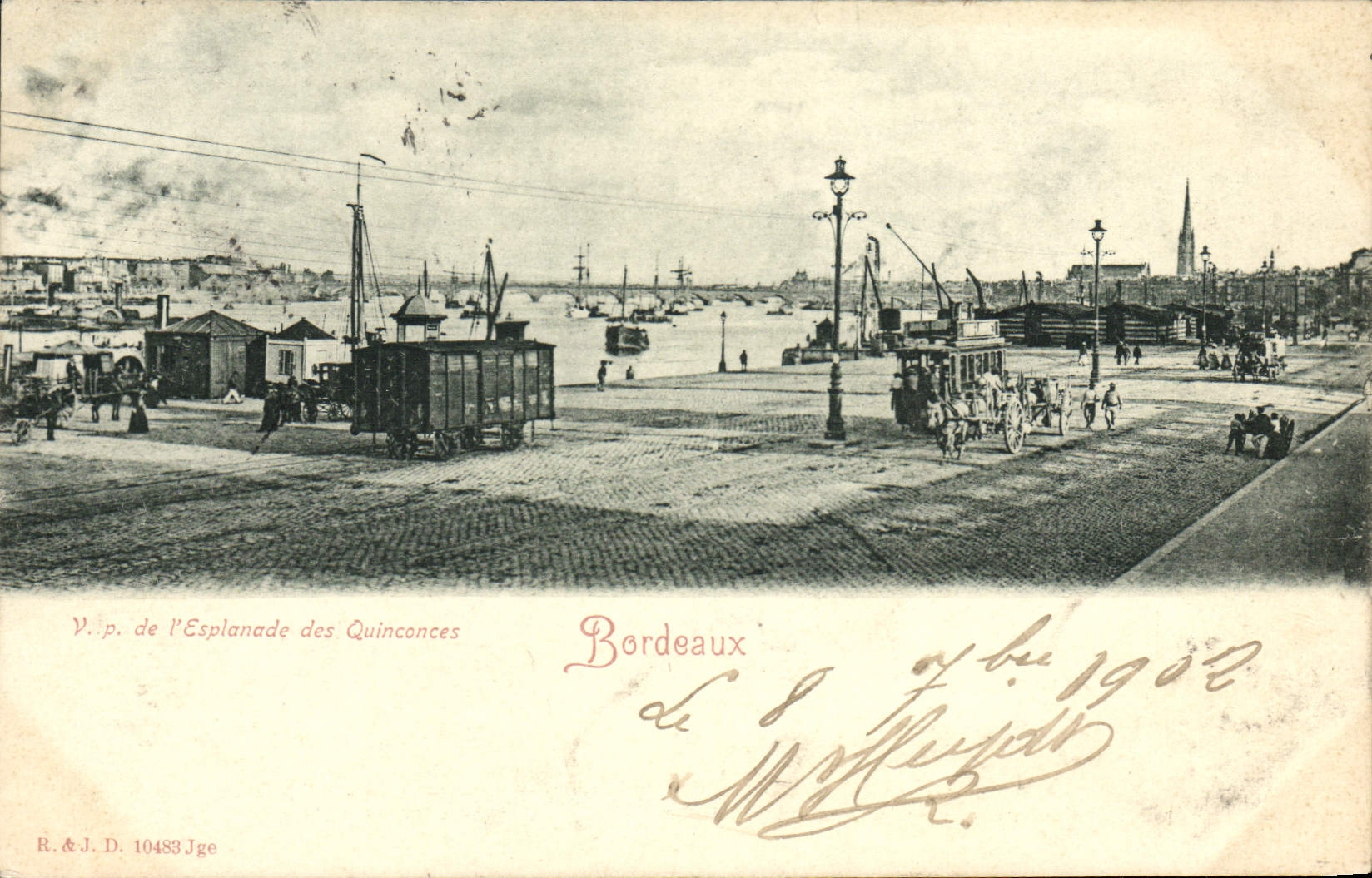 CPA Bordeaux Vue de l'esplanade des Quinconces