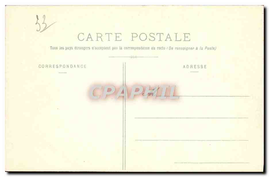 CPA Bordeaux Le Grand Theatre — Verso