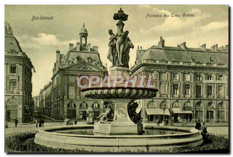 CPA Bordeaux Fontaine des Trois Graces