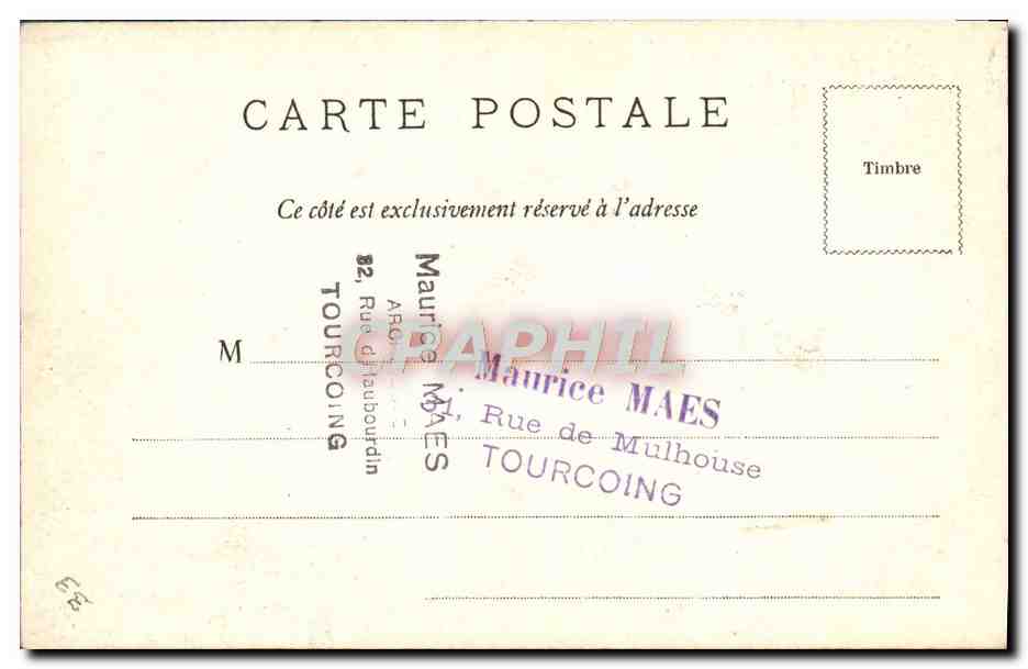 CPA Bordeaux Eglise Saint Groix — Verso