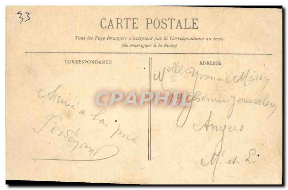 CPA Bordeaux La Gare Du Midi Tramway — Verso