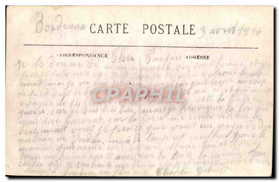Bordeaux — Un Coin de la Rade — BR - 61 — Verso