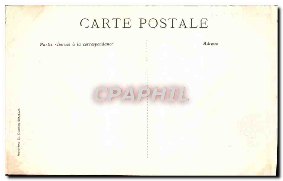 CPA Bordeaux L'Eglise Sainte Croix — Verso