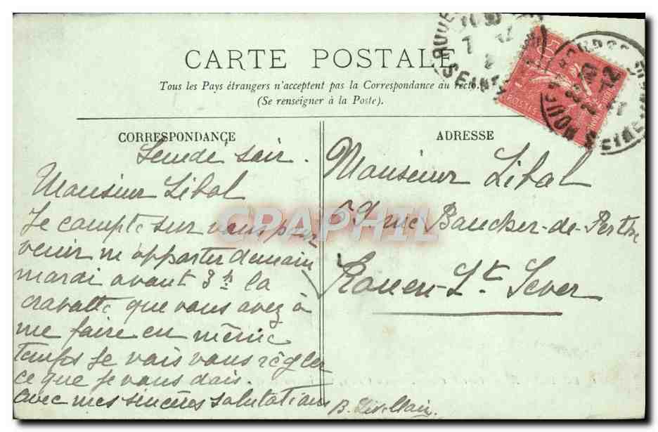 CPA Bordeaux Parc Bordelais La grille vue interieure et Avenue Carnot — Verso