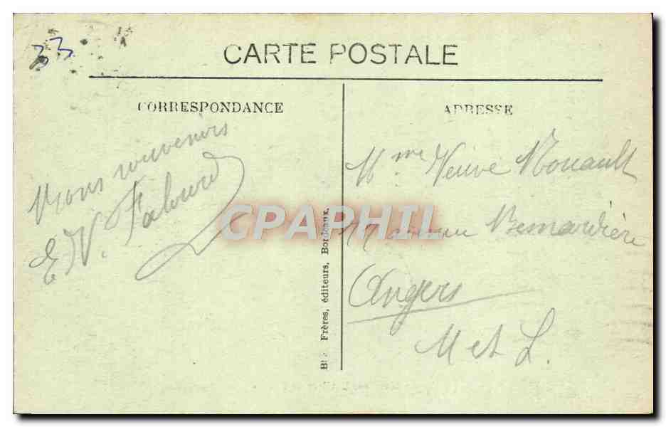 CPA Bordeaux La Rue Esprit des Lois — Verso