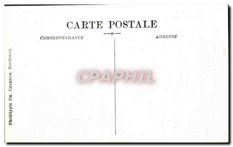 CPA Bordeaux Monument des Girondins L'histoire et l'Eloquence flanquant la Tribune surmontee du coq gualois — Verso
