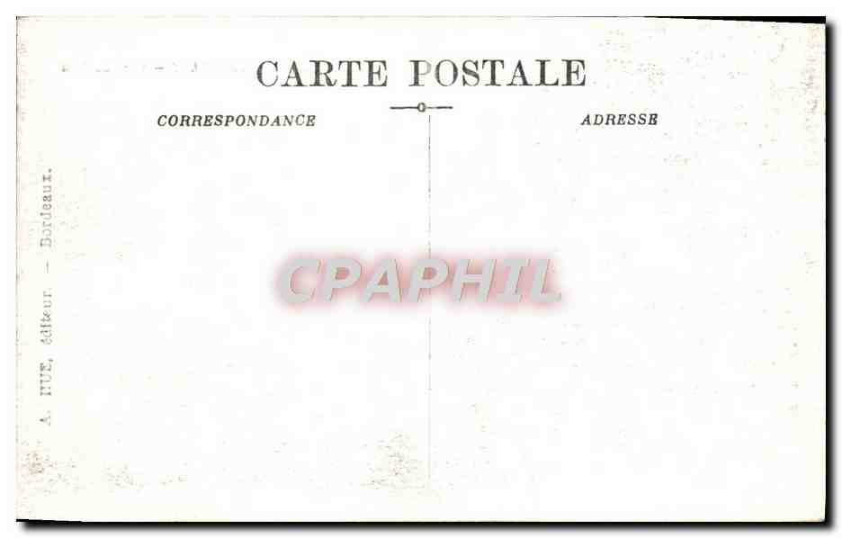 CPA Bordeaux Gare du Midi — Verso