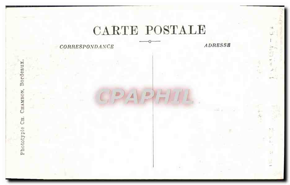 CPA Bordeaux La Grosse Cloche — Verso