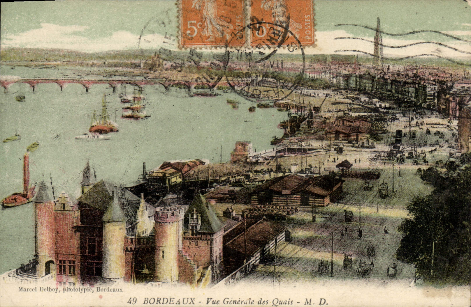 CPA Bordeaux Vue Generale des Quais