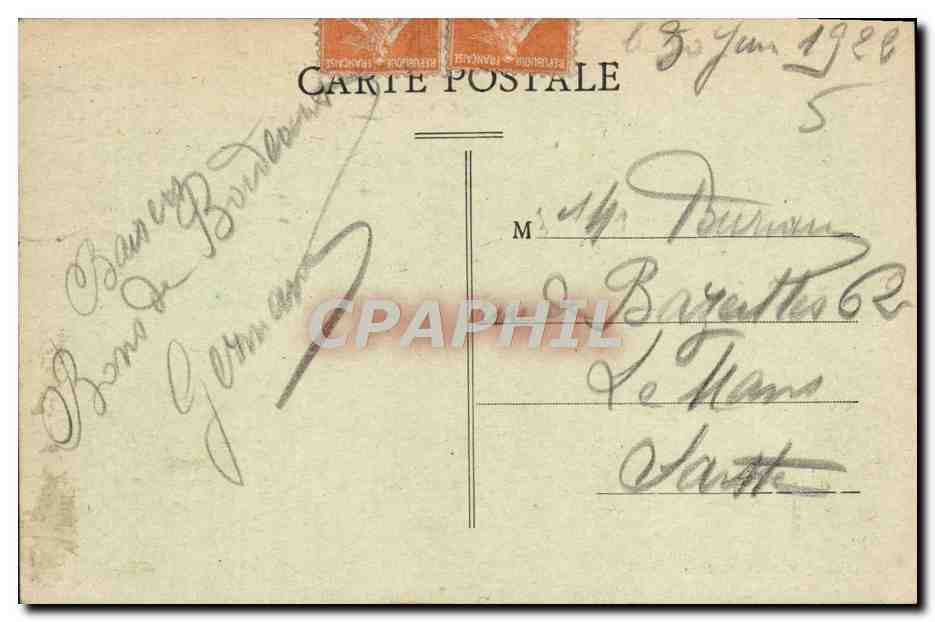 CPA Bordeaux Vue Generale des Quais — Verso