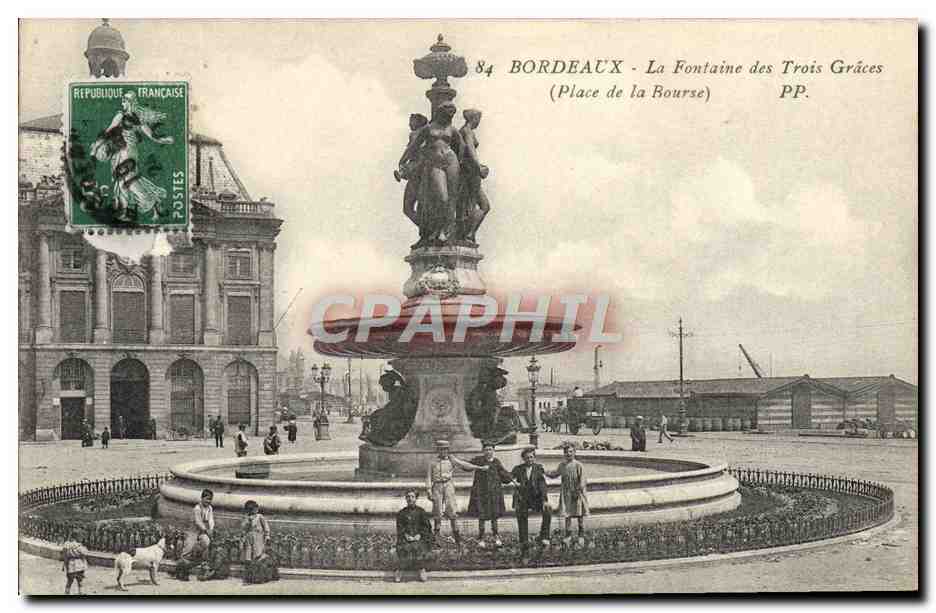 Bordeaux - La Fontaine des Trois Grâces (Place de la Bourse) — PP. n°84