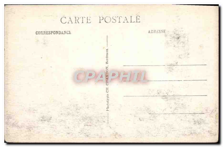 CPA Bordeaux Le Grand Theatre — Verso