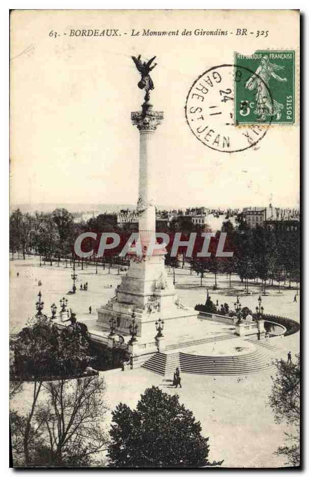 CPA Bordeaux Le Monument des Girondins