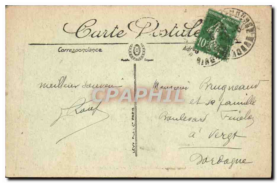 Bordeaux — Cours de l'Intendance — Intendance Avenue — LL. — Verso