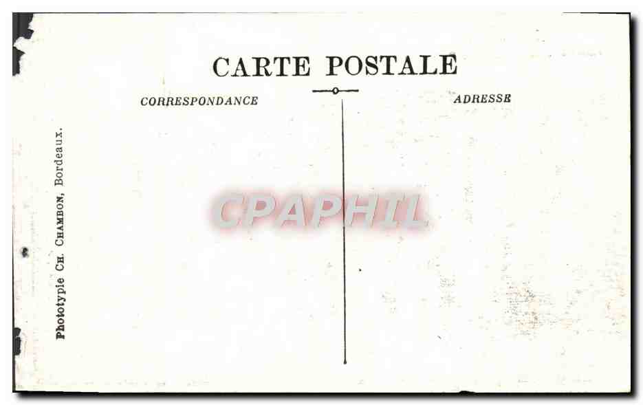 CPA Bordeaux Monument des Girondins Groupe Nord — Verso