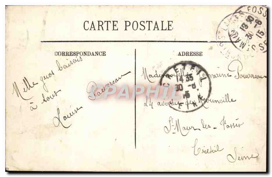 Bordeaux — Le Jardin de l'Hôtel de Ville — LL — Verso