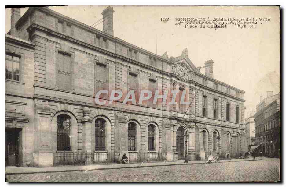 CPA Bordeaux Bibliotheque de la ville Place du Chatelet 