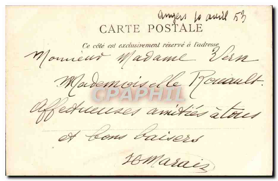 CPA Bordeaux Faculte Des Sciences et Lettres — Verso