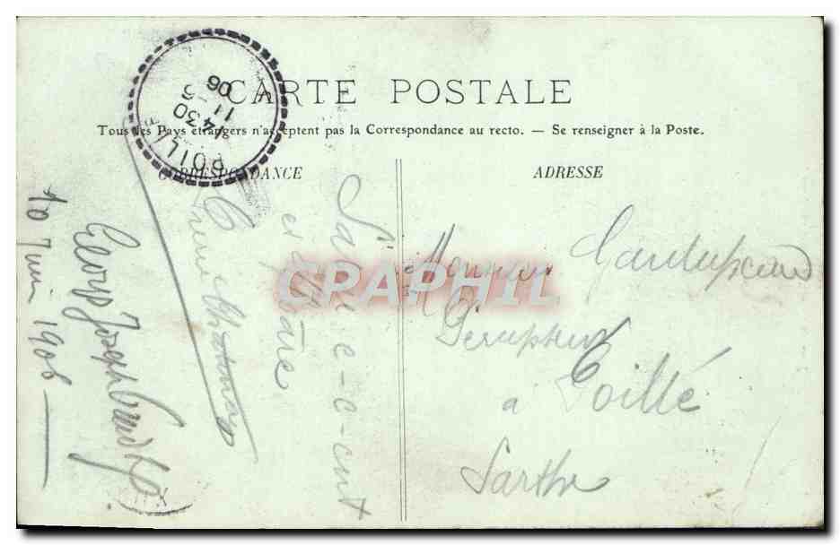 CPA Bordeaux Les Colonnes Rostrales — Verso
