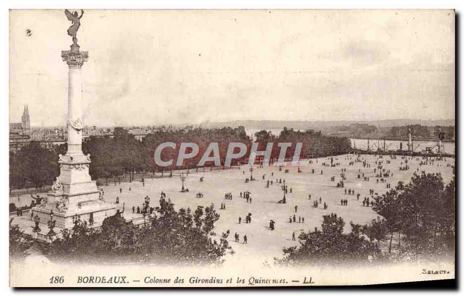 CPA Bordeaux Colonne des Girondins et les Quinconces 