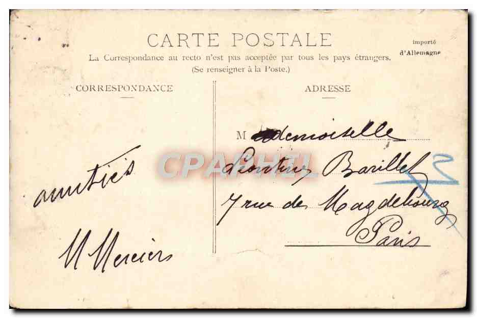 CPA La Gare de St Jean Bordeaux  — Rückseite