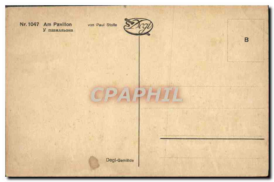 CPA Am Pavillon von Paul Stolle — Verso